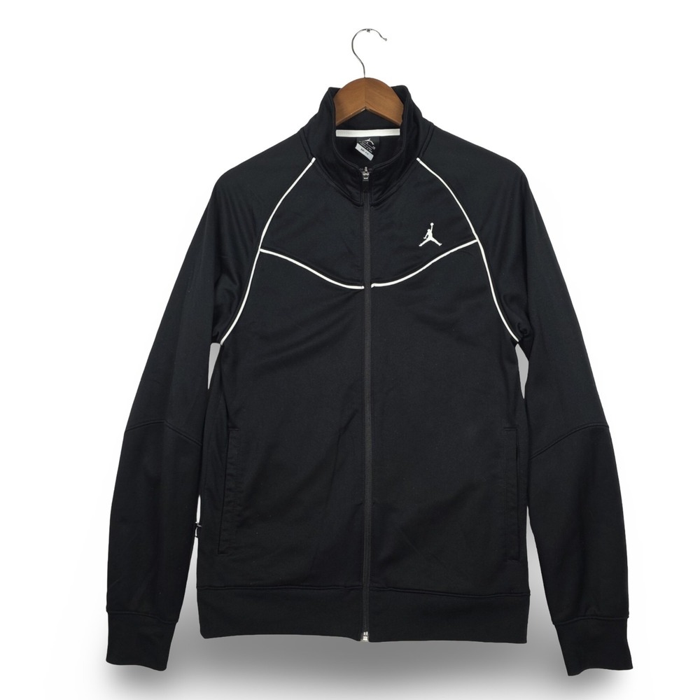 Jordan Brand Dri-FIT Track Jacket Men Small Black Full Zip Jumpman Logo Athletic
